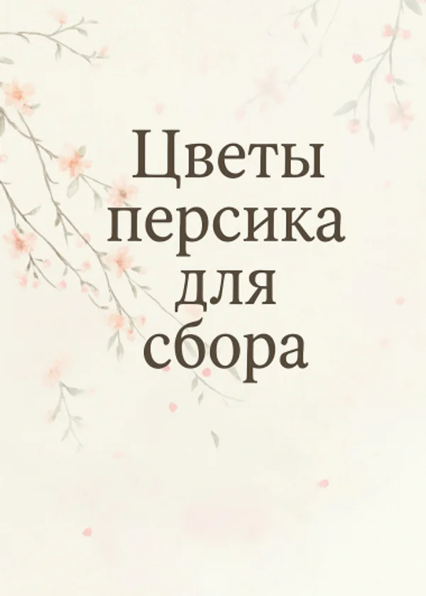 Цветы персика для сбора