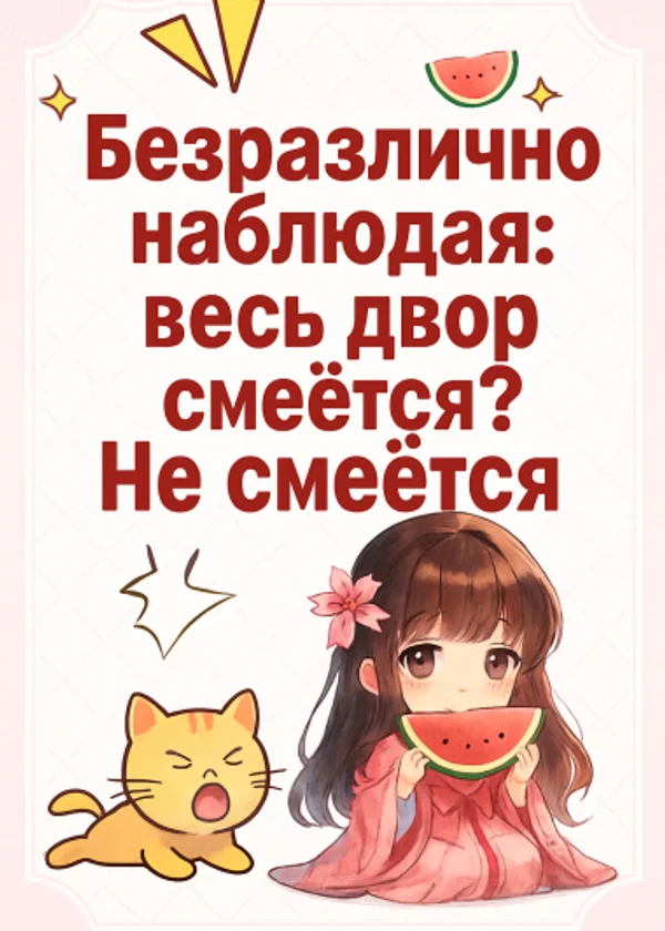 Безразлично наблюдая: весь двор смеётся? Не смеётся