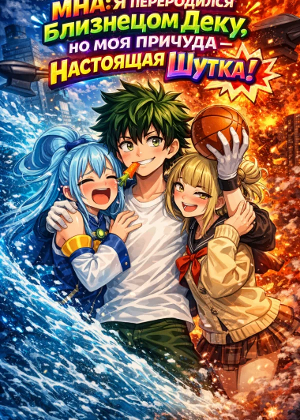 MHA: Я переродился близнецом Деку, но моя причуда — настоящая шутка!